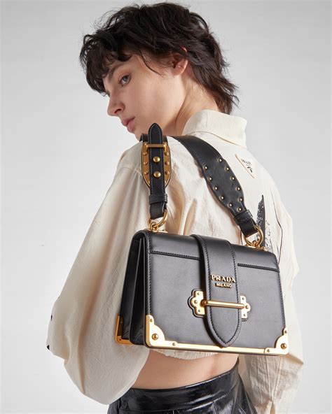 prada black cahier black|Prada cahier bag.